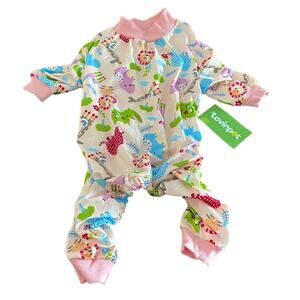 Lovinpet Soft knit whimsical animal print dog pajamas Medium Size Knit Soft